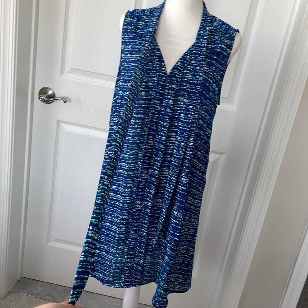 CeCe Sleeveless Patterned Dress with Ties Size 10 - Picture 6 of 8